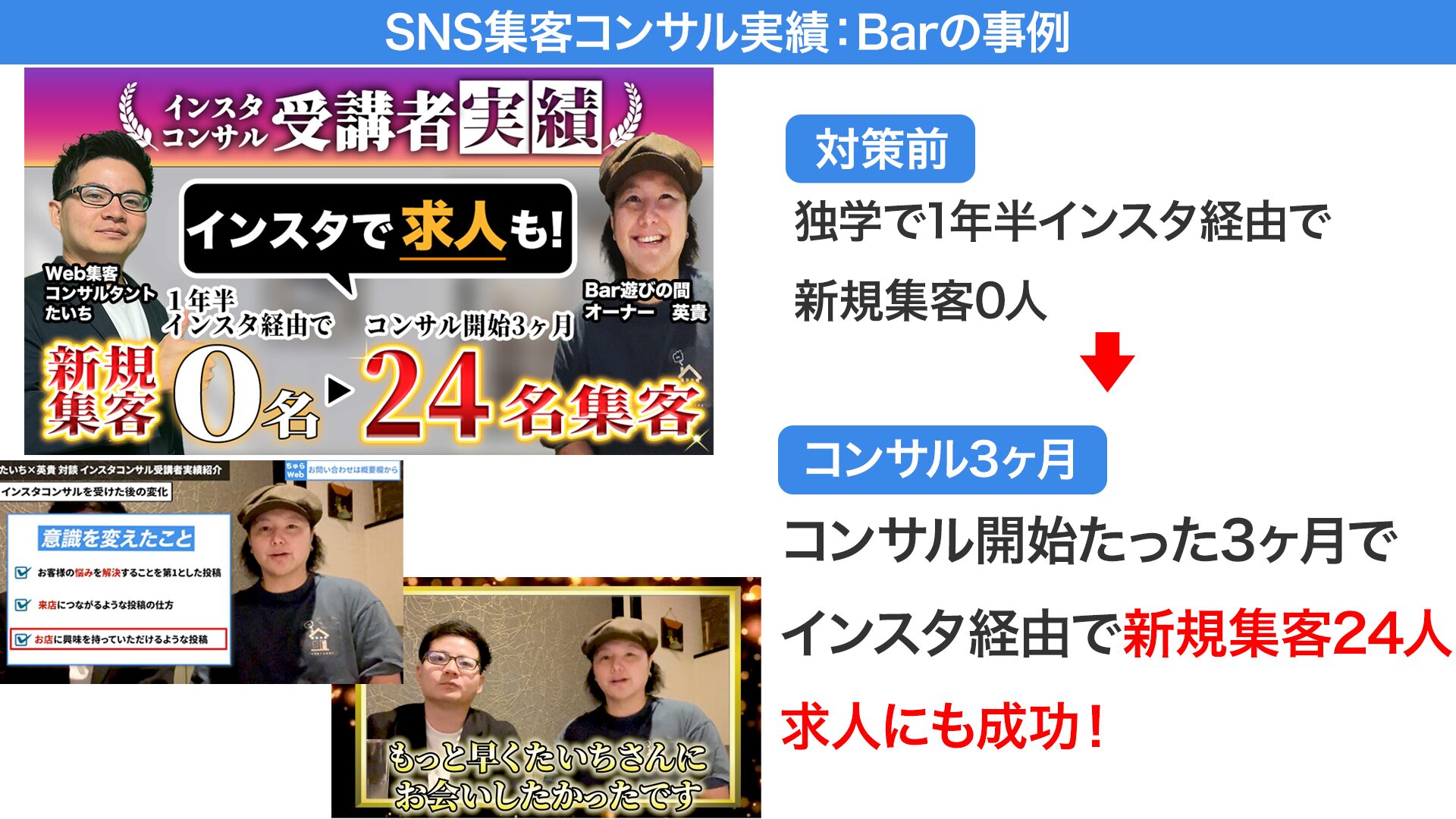 SNS集客コンサル実績：Barの事例