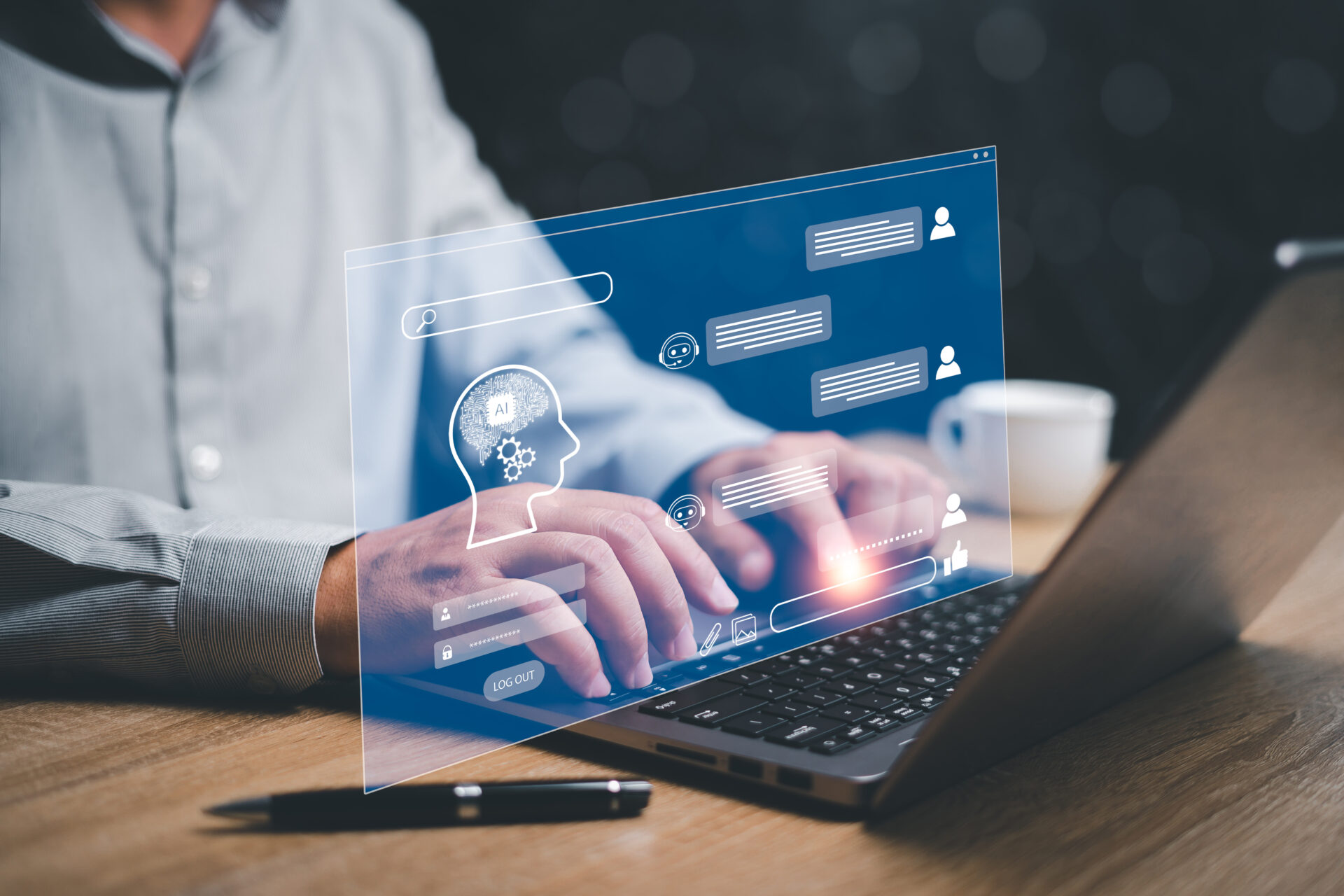 AIとのチャット画面