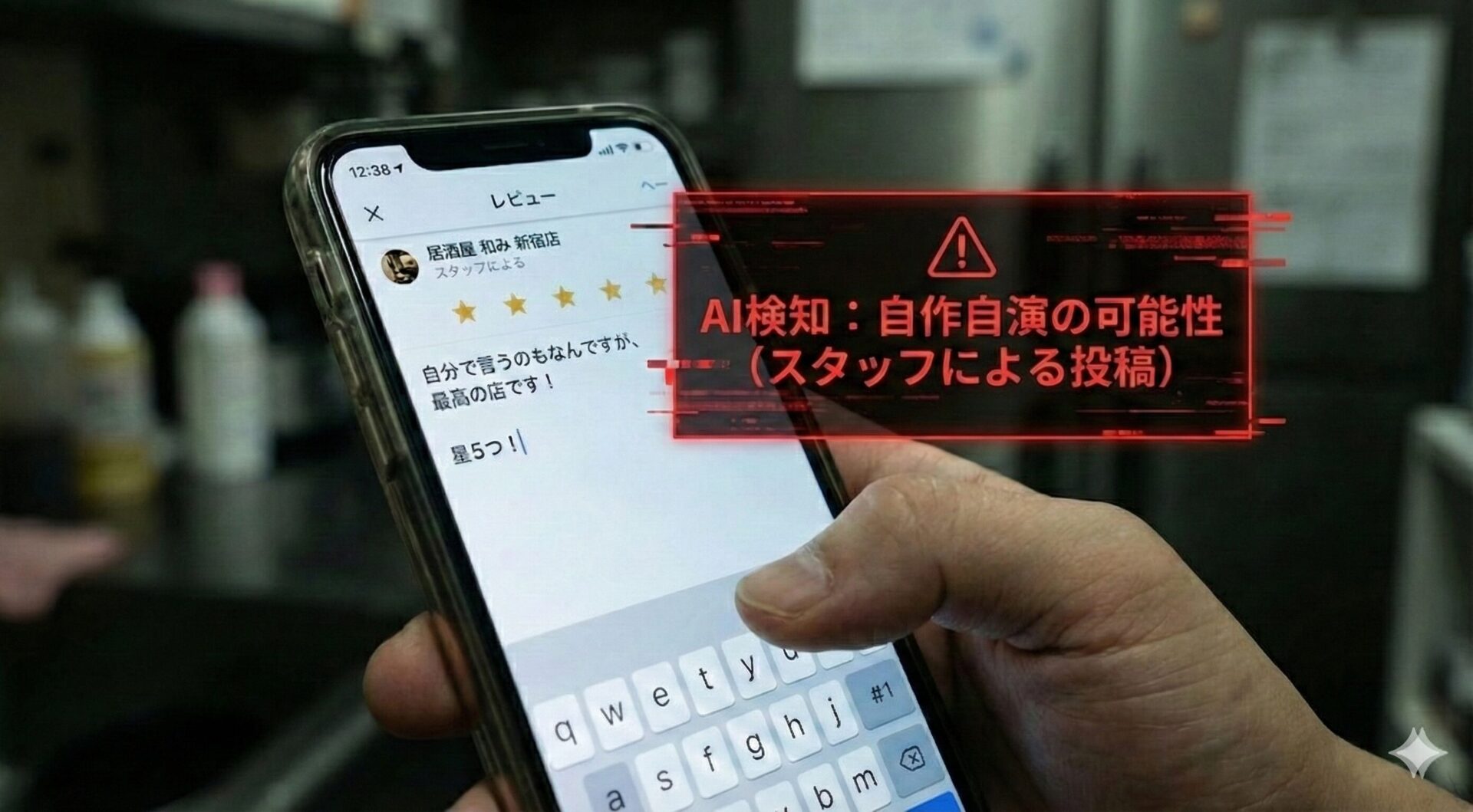 AI検知:自作自演